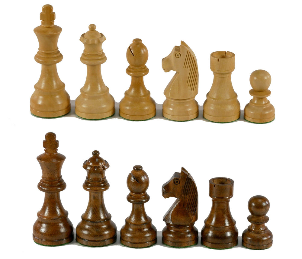 Chess Pieces - 3.75"" Acacia wood, German Knight (ONLINE ORDER ONLY)