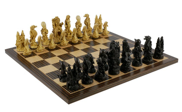 Chess Set - Sea Life Resin Chess Pieces on Ebony/Maple Veneer Chess Board (ONLINE ORDER ONLY)