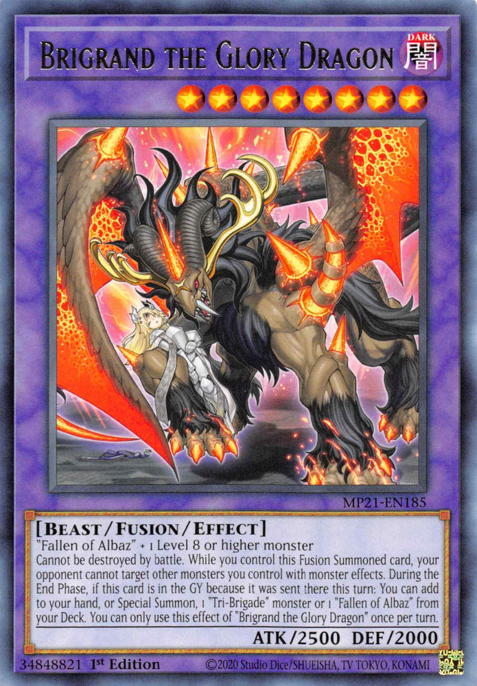 Brigrand the Glory Dragon [MP21-EN185] Rare (ONLINE ORDER ONLY)