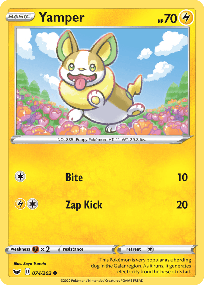 Yamper (074/202) [Sword & Shield: Base Set] (Online Only)