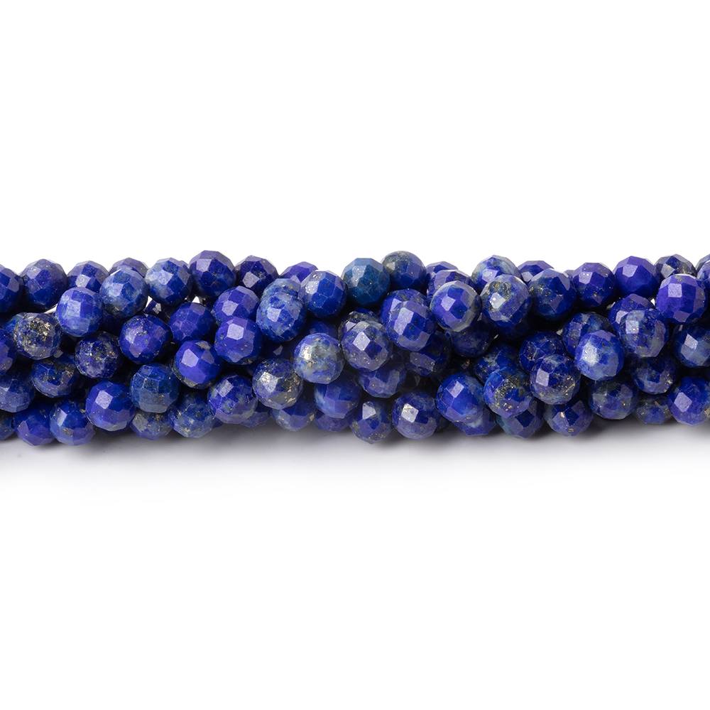 3.7mm Lapis Lazuli Micro Faceted Round Beads 12.5 inch 88 pieces (ONLINE ORDER ONLY)