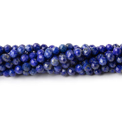 3.7mm Lapis Lazuli Micro Faceted Round Beads 12.5 inch 88 pieces (ONLINE ORDER ONLY)