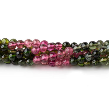 3.7mm Multi Color Tourmaline Plain Round Beads 14.75 inch 103 pieces (ONLINE ORDER ONLY)