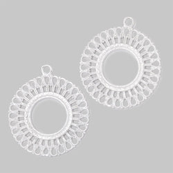 37mm Round Filigree Charm Set of 2 pieces (ONLINE ORDER ONLY)