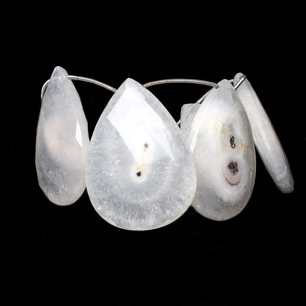 37x24-48x35mm Peacock Solar Quartz faceted pear beads 9 inch 8 pieces AAA (ONLINE ORDER ONLY)