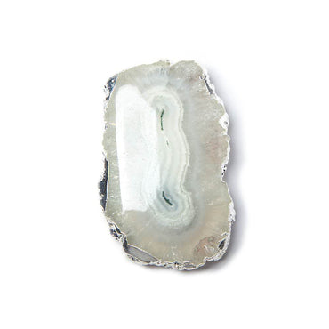 37x24mm Silver Leaf Edged Solar Quartz Stalactite Pendant 1 piece (ONLINE ORDER ONLY)