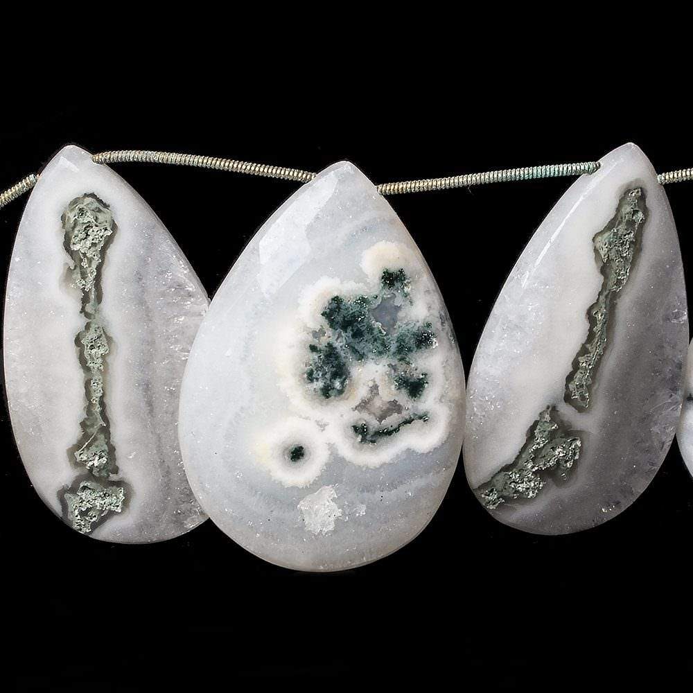 37x27-45x31mm Peacock Solar Quartz faceted pear beads 8 inch 7 pieces AAA (ONLINE ORDER ONLY)