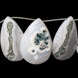 37x27-45x31mm Peacock Solar Quartz faceted pear beads 8 inch 7 pieces AAA (ONLINE ORDER ONLY)