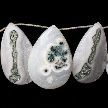 37x27-45x31mm Peacock Solar Quartz faceted pear beads 8 inch 7 pieces AAA (ONLINE ORDER ONLY)