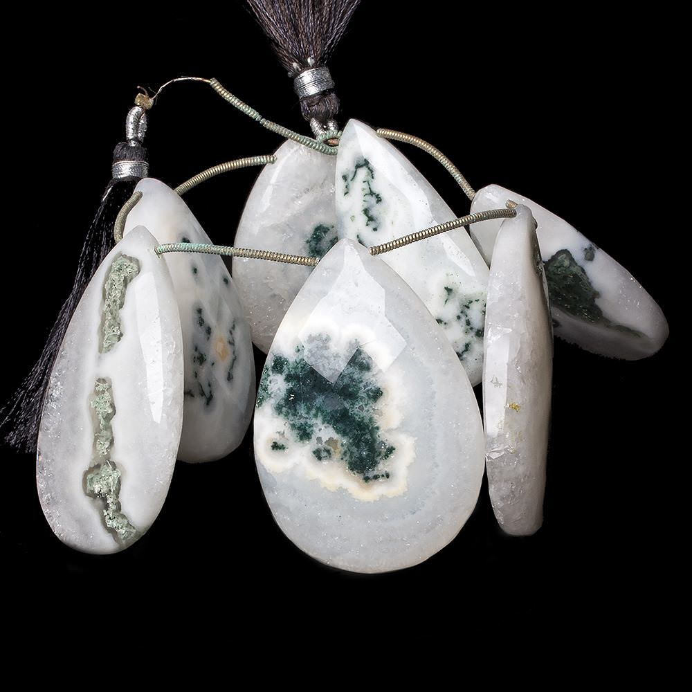 37x27-45x31mm Peacock Solar Quartz faceted pear beads 8 inch 7 pieces AAA (ONLINE ORDER ONLY)