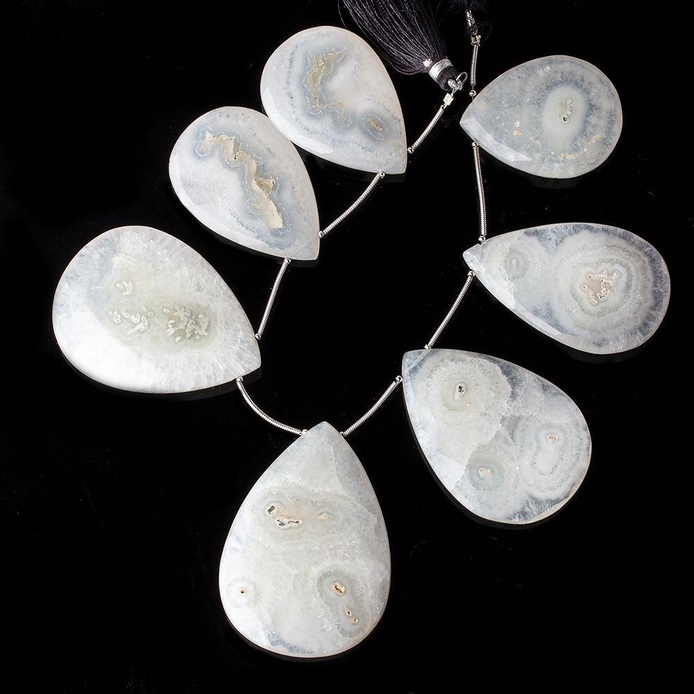 37x28-53x37mm Solar Quartz Faceted Pear Beads 9 inch 7 pcs (ONLINE ORDER ONLY)