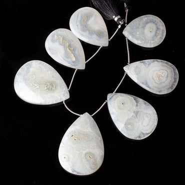 37x28-53x37mm Solar Quartz Faceted Pear Beads 9 inch 7 pcs (ONLINE ORDER ONLY)