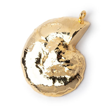 37x31mm Gold Leafed Ammonite Fossil Pendant 1 focal piece (ONLINE ORDER ONLY)
