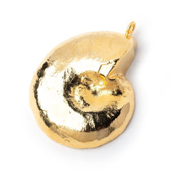 37x32mm Gold Leafed Ammonite Fossil Pendant 1 focal piece (ONLINE ORDER ONLY)