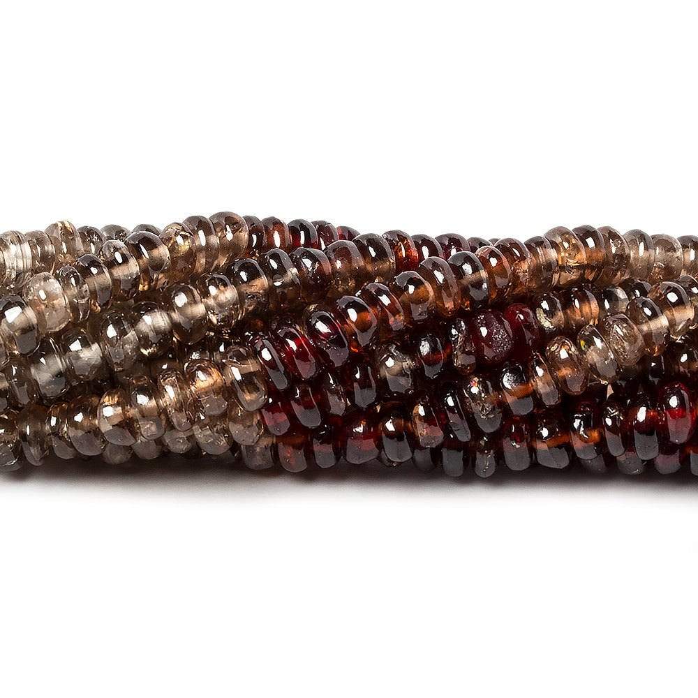 3.8-4mm MultiColor Zircon Plain Rondelle Beads 13 inch 175 pieces (ONLINE ORDER ONLY)