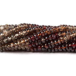 3.8-4mm MultiColor Zircon Plain Rondelle Beads 13 inch 175 pieces (ONLINE ORDER ONLY)