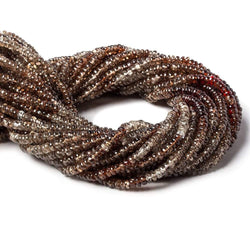 3.8-4mm MultiColor Zircon Plain Rondelle Beads 13 inch 175 pieces (ONLINE ORDER ONLY)