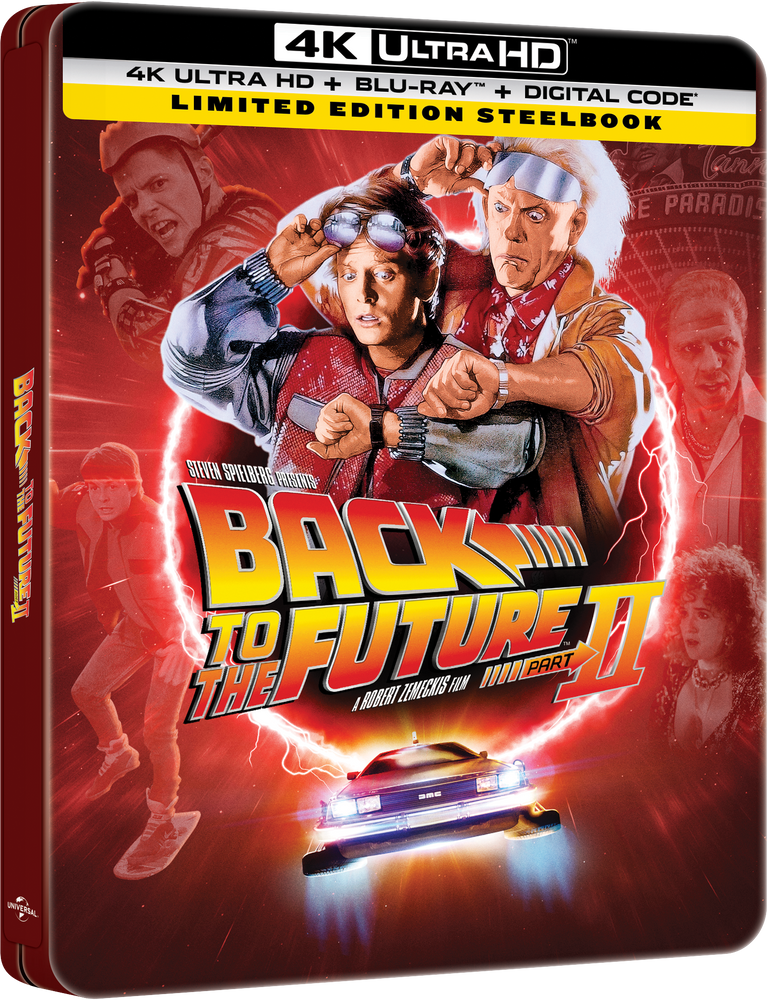Back to the Future Part II Limited Edition Steelbook (4K Ultra HD + Blu-ray™ + Digital Code) [TEMPORARILY PRE-SOLD OUT: Expected Availability October 14, 2025!] (ONLINE ORDER ONLY)