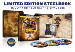 Back to the Future Part III Limited Edition Steelbook (4K Ultra HD + Blu-ray™ + Digital Code) [TEMPORARILY PRE-SOLD OUT: Expected Availability October 14, 2025!] (ONLINE ORDER ONLY)