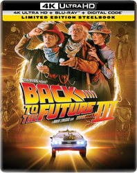 Back to the Future Part III Limited Edition Steelbook (4K Ultra HD + Blu-ray™ + Digital Code) [TEMPORARILY PRE-SOLD OUT: Expected Availability October 14, 2025!] (ONLINE ORDER ONLY)