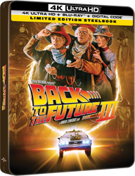 Back to the Future Part III Limited Edition Steelbook (4K Ultra HD + Blu-ray™ + Digital Code) [TEMPORARILY PRE-SOLD OUT: Expected Availability October 14, 2025!] (ONLINE ORDER ONLY)