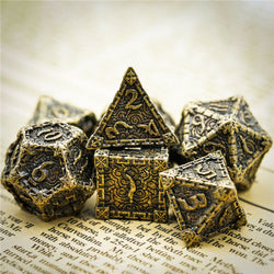 Gold Barrel Metal Dice（Dagger of Venom）7-Dice Udixi RPG (Online Only)