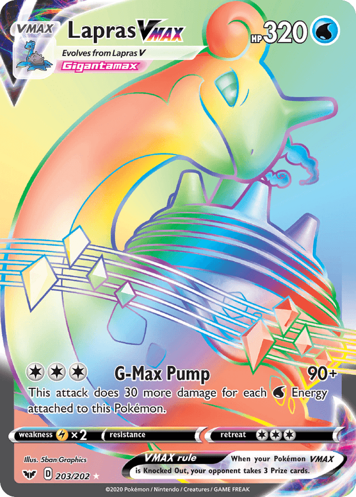Lapras VMAX (203/202) [Sword & Shield: Base Set] (Online Only)