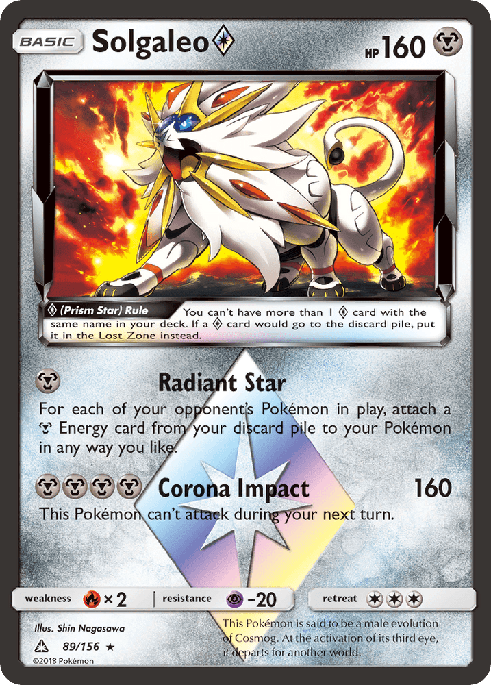 Solgaleo (89/156) (Prism Star) [Sun & Moon: Ultra Prism] (Online Only)