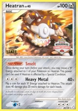Heatran (30/146) (Regional Championships Staff) [Diamond & Pearl: Legends Awakened] (Online Only)