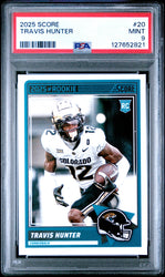 Graded 2025 Score Travis Hunter #20 Rookie RC Football Card PSA 9 Mint (ONLINE ORDER ONLY)
