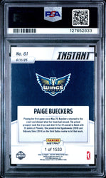 Graded 2025 Panini Instant WNBA Paige Bueckers #61 Rookie RC Basketball Card PSA 9 Mint (ONLINE ORDER ONLY)