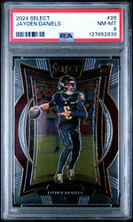 Graded 2024 Panini Select Jayden Daniels #26 Rookie RC Football Card PSA 8 Near Mint (ONLINE ORDER ONLY)