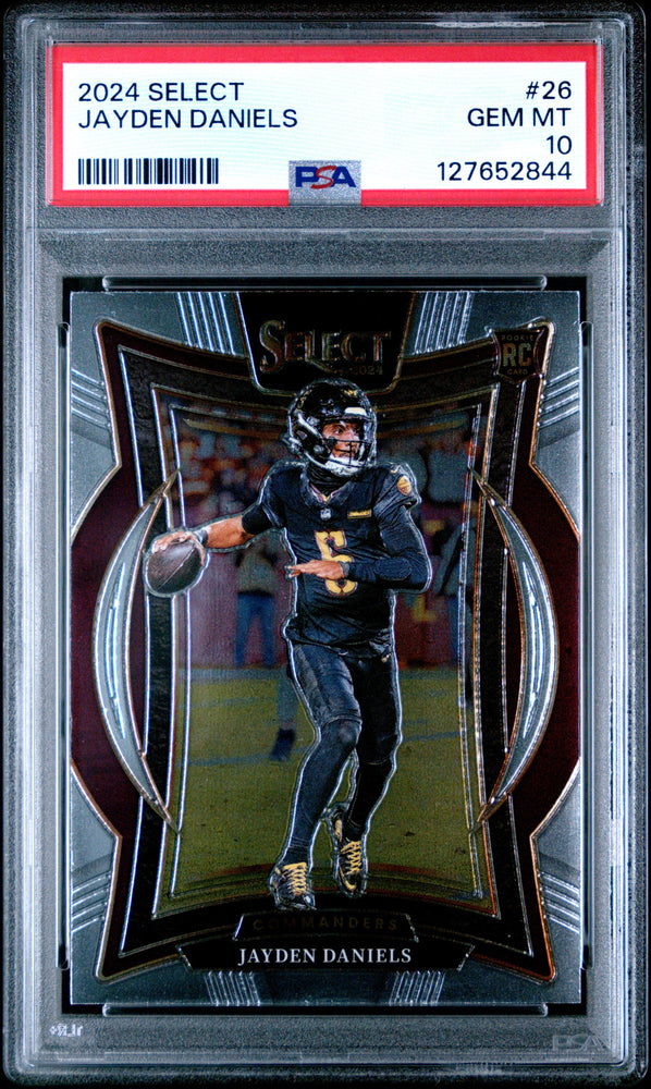 Graded 2024 Panini Select Jayden Daniels #26 Rookie RC Football Card PSA 10 Gem Mint (ONLINE ORDER ONLY)