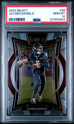 Graded 2024 Panini Select Jayden Daniels #26 Rookie RC Football Card PSA 10 Gem Mint (ONLINE ORDER ONLY)