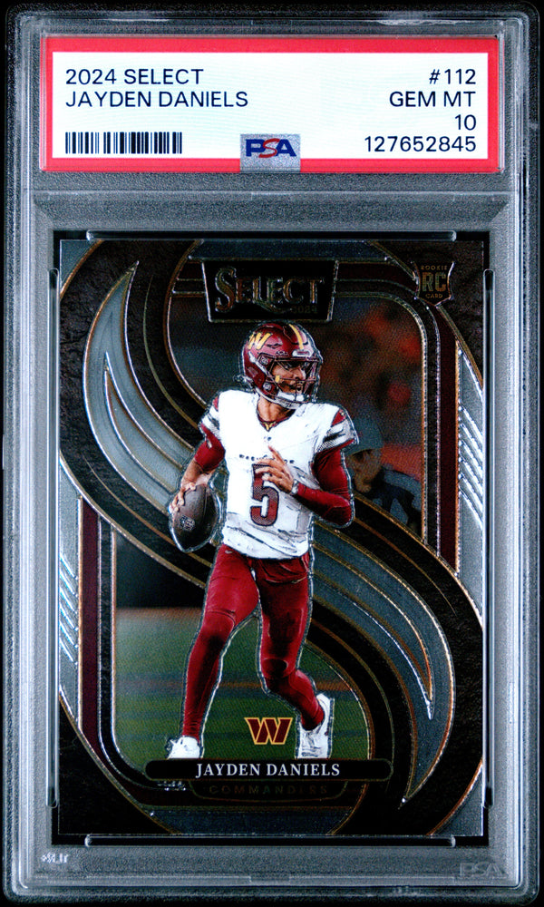 Graded 2024 Panini Select Jayden Daniels #112 Rookie RC Football Card PSA 10 Gem Mint