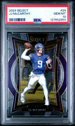 Graded 2024 Panini Select JJ McCarthy #24 Rookie RC Football Card PSA 10 Gem Mint (ONLINE ORDER ONLY)