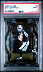 Graded 2024 Panini Select Brock Bowers #31 Rookie RC Football Card PSA 9 Mint (ONLINE ORDER ONLY)