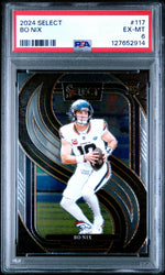 Graded 2024 Panini Select Bo Nix #117 Rookie RC Football Card PSA 6 Excellent (ONLINE ORDER ONLY)