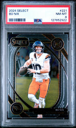 Graded 2024 Panini Select Bo Nix #221 Rookie RC Football Card PSA 8 Near Mint (ONLINE ORDER ONLY)