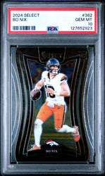 Graded 2024 Panini Select Bo Nix #382 Rookie RC Football Card PSA 10 Gem Mint (ONLINE ORDER ONLY)