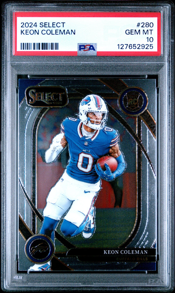 Graded 2024 Panini Select Keon Coleman #280 Rookie RC Football Card PSA 10 Gem Mint (ONLINE ORDER ONLY)