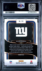 Graded 2024 Panini Select Malik Nabers #116 Rookie RC Football Card PSA 8 Near Mint