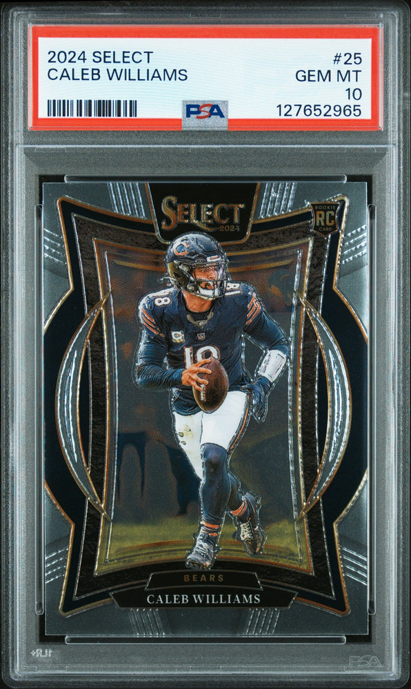 Graded 2024 Panini Select Caleb Williams #25 Rookie RC Football Card PSA 10 Gem Mint (ONLINE ORDER ONLY)