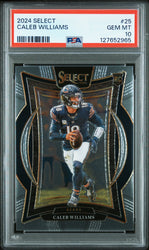 Graded 2024 Panini Select Caleb Williams #25 Rookie RC Football Card PSA 10 Gem Mint (ONLINE ORDER ONLY)