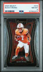 Graded 2024 Panini Select Bucky Irving #313 Rookie RC Football Card PSA 8 Near Mint (ONLINE ORDER ONLY)