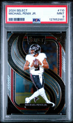 Graded 2024 Panini Select Michael Penix Jr. #110 Rookie RC Football Card PSA 9 Mint (ONLINE ORDER ONLY)
