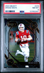 Graded 2024 Panini Select Drake Maye #218 Rookie RC Football Card PSA 8 Near Mint (ONLINE ORDER ONLY)