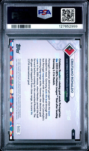 Graded 2025 Topps Now UEFA Nations League Cristiano Ronaldo #1 Soccer Card PSA 10 Gem Mint (ONLINE ORDER ONLY)
