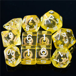 Yellow Circle / Gold Hedgehog Ring Dice 11-Dice Set RPG (Online Only)