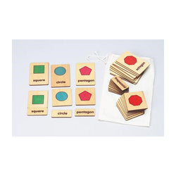 Shapes 3-Part Wood Tile Cards (ONLINE ORDER ONLY)